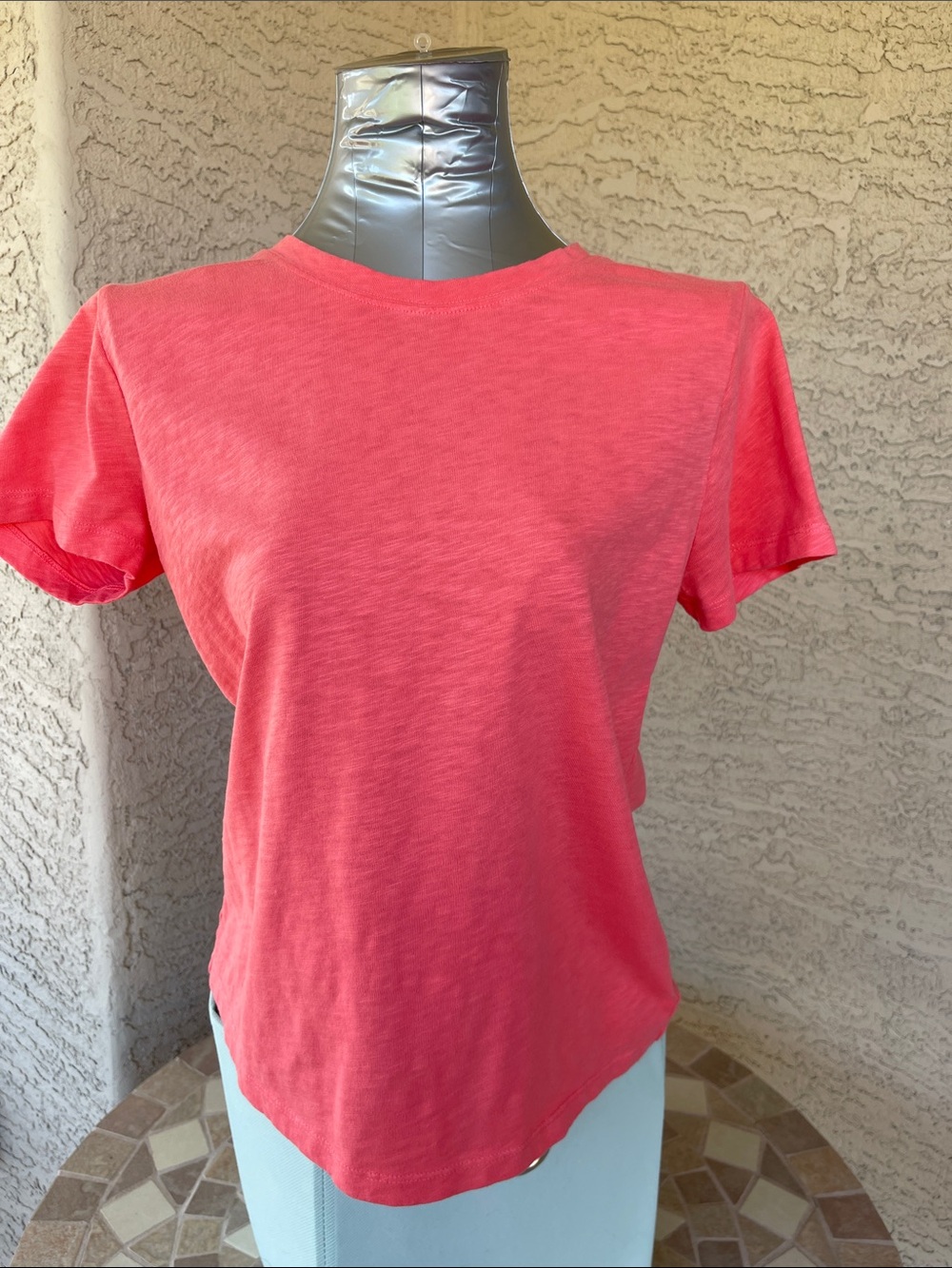 J. Crew Factory Coral Short Sleeve Tee girlfriend tee
100% cotton